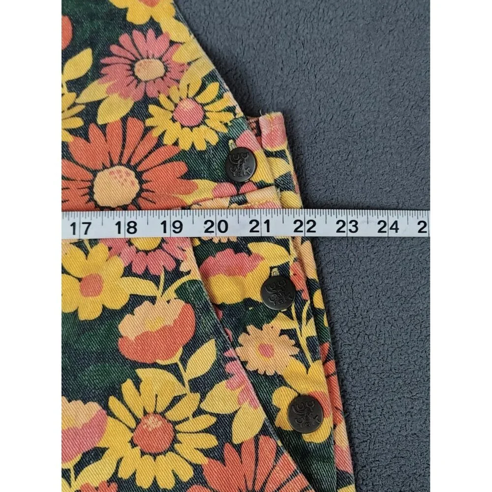 Lucy & Yak Overall Shortalls Women 18R "The Florian Print Easton" Organic Cotton - Picture 5 of 11